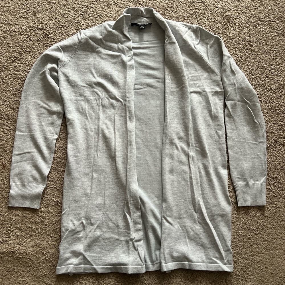 Cyrus Soft Gray Open Cardigan